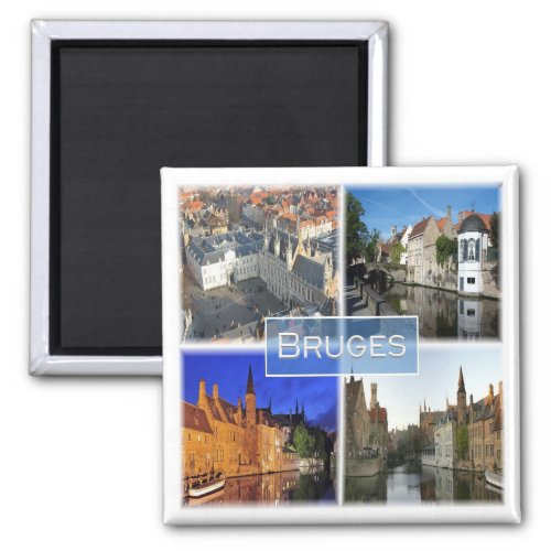 zBE007 BRUGES Belgium Fridge Magnet