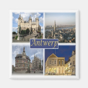 zBE008 ANTWERP Belgium, Fridge Magnet