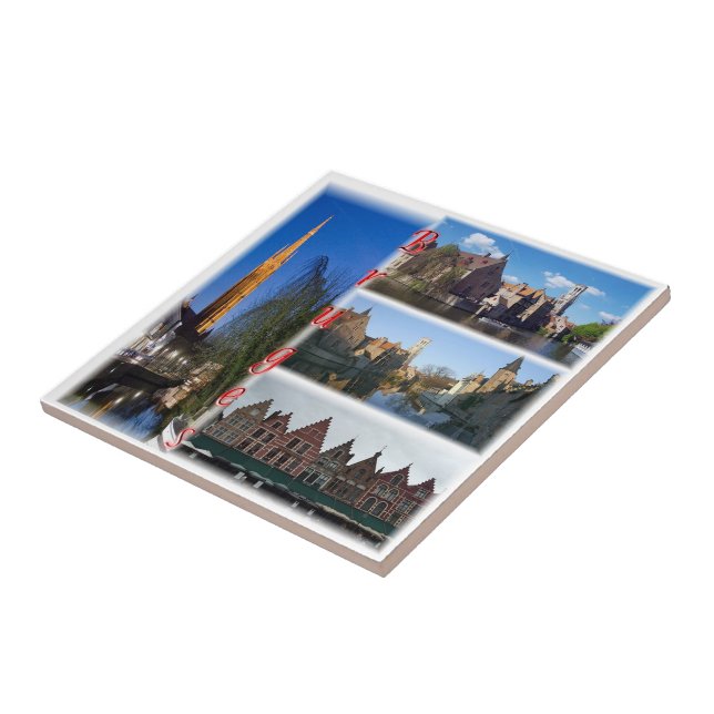 zBE010 BRUGES Belgium, Ceramic Tile (Side)
