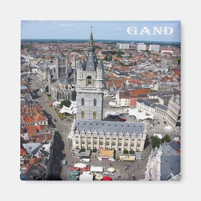 zBE011 GHENT Belgium, Fridge Magnet (Front)