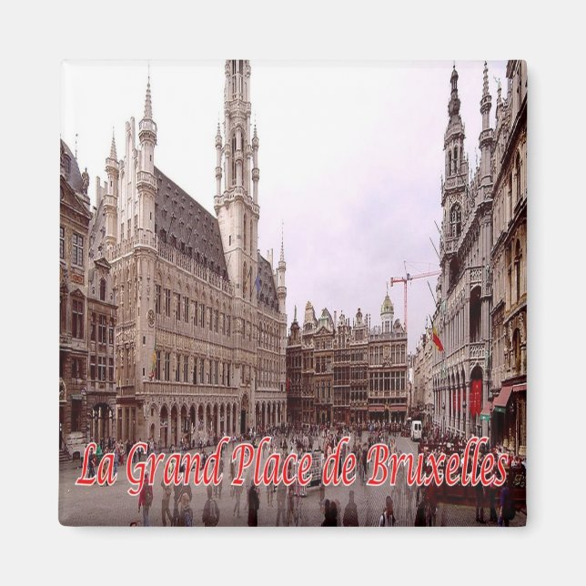 zBE025 BRUSSELS BRUXELLES Grand Place, Fridge Magnet (Front)