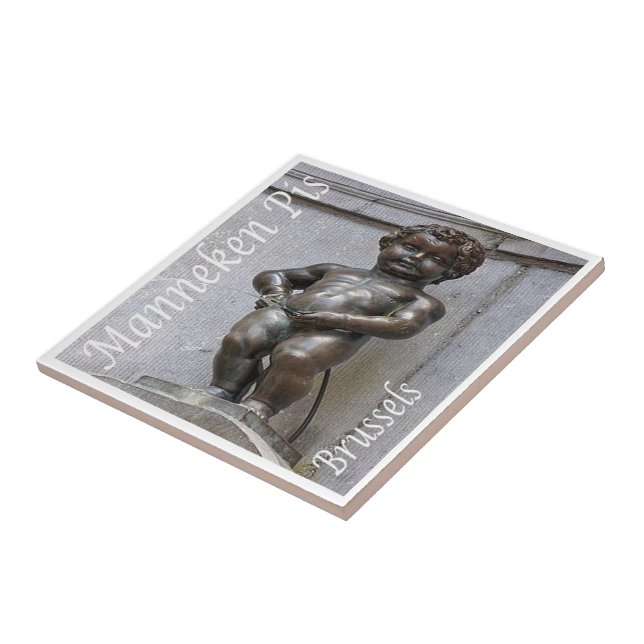 zBE046 MANNEKEN PIS Brussels Bruxelles, Ceramic Tile (Side)