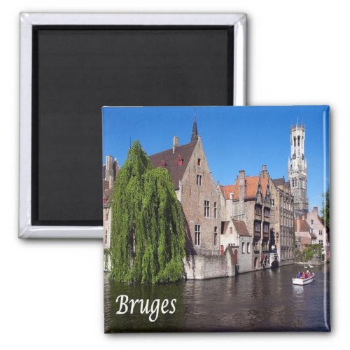 zBE052 BRUGES canal Belgium Fridge Magnet