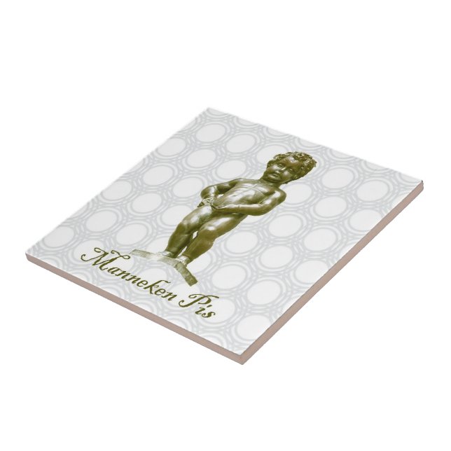 zBE054 MANNEKEN PIS Brussels Bruxelles, Ceramic Tile (Side)