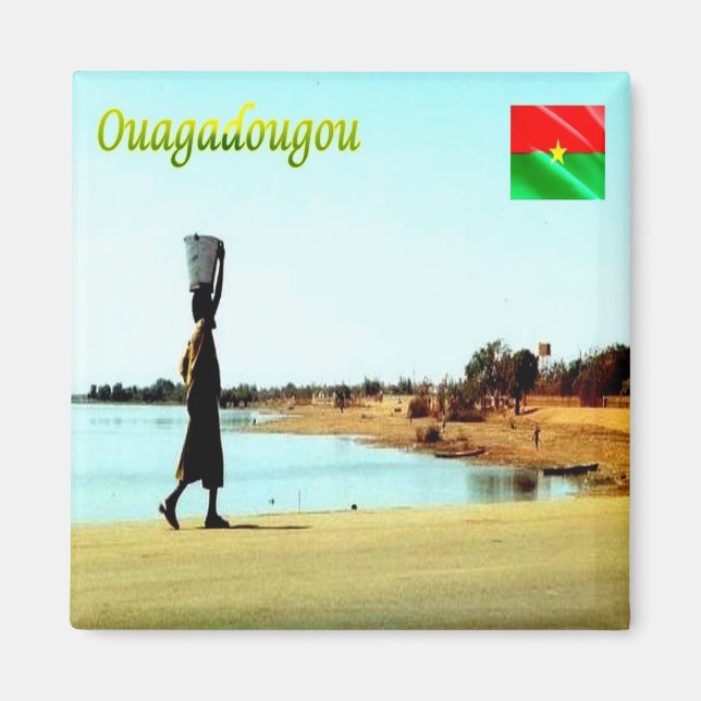 zBF008 OUAGADOUGOU, Burkina Faso, Fridge Magnet (Front)