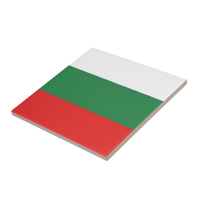 zBG001 BULGARIAN FLAG, Bulgaria, Ceramic Tile (Side)