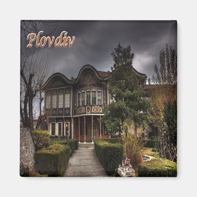 zBG012 PLOVDIV Bulgaria, Fridge Magnet (Front)