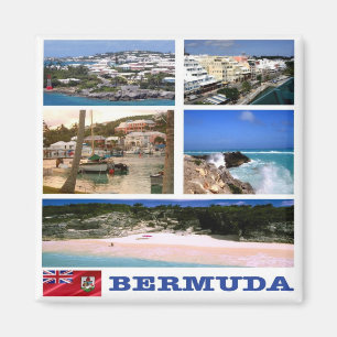 zBM003 BERMUDA,  Mosaic, America, Fridge Magnet