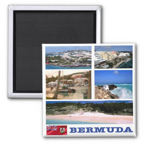 zBM003 BERMUDA  Mosaic America Fridge Magnet