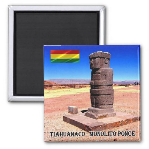 zBO015 TIAHUANACO Ponce Monolith Boliva Fridge Magnet