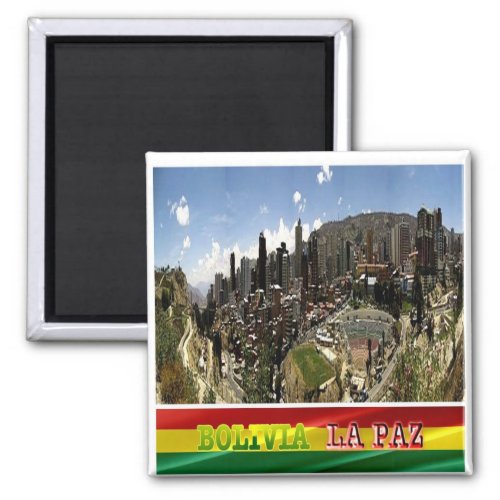 zBO017 LA PAZ Bolivia America Fridge Magnet