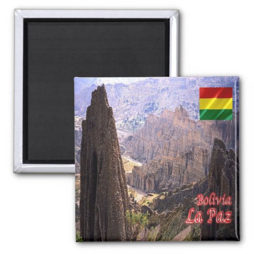 zBO023 LA PAZ Luna Valley Bolivia Fridge Magnet