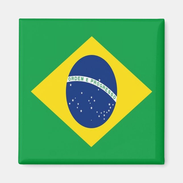 zBR001 BRAZIL FLAG, America, Fridge Magnet (Front)