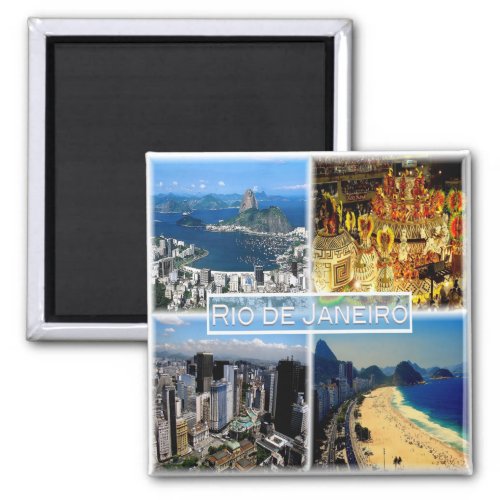 zBR003 RIO DE JANEIRO Mosaic Brazil Fridge Magnet