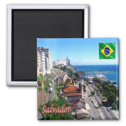 zBR020 SALVADOR Brazil Bahia Fridge Magnet