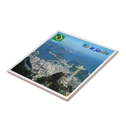 zBR023 panorama of RIO DE JANEIRO Brazil Ceramic Tile