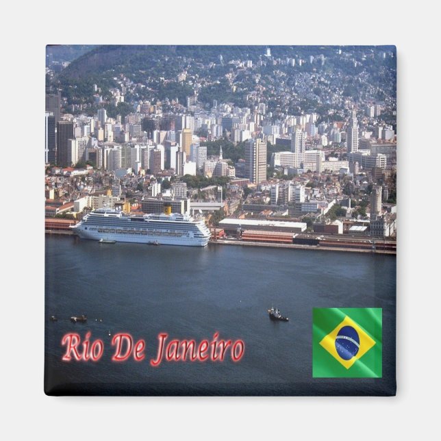 zBR024 RIO DE JANEIRO, Aerial View, Brazil, Fridge Magnet (Front)