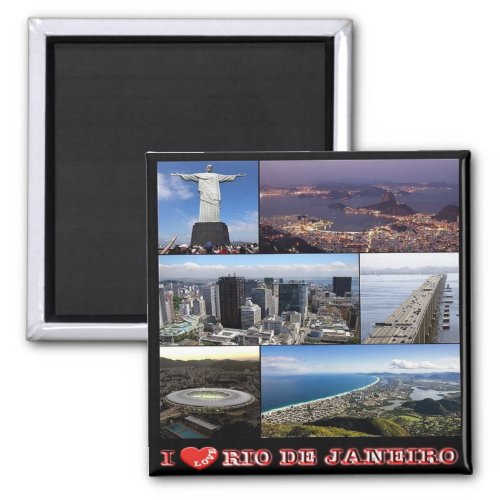 zBR025 RIO DE JANEIRO I Love Brazil Fridge Magnet