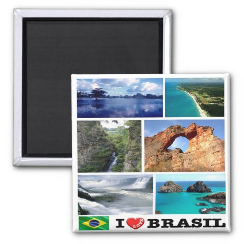 zBR032 BRAZIL I Love Mosaic America Fridge Magnet