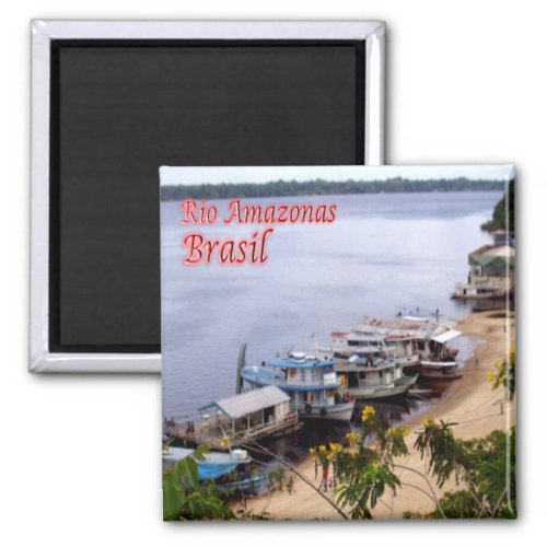 zBR045 BRAZIL Amazon River Panorama Fridge Magnet