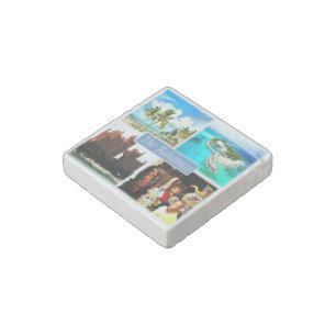 zBS004 BAHAMAS mosaic, America, Stone Magnet
