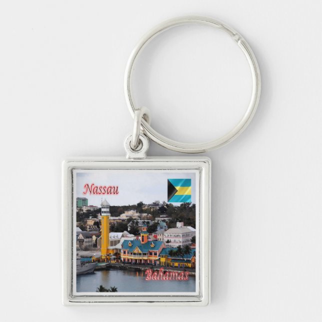 zBS009 NASSAU,Cruise Ship Terminal, Bahamas, Keychain (Front)