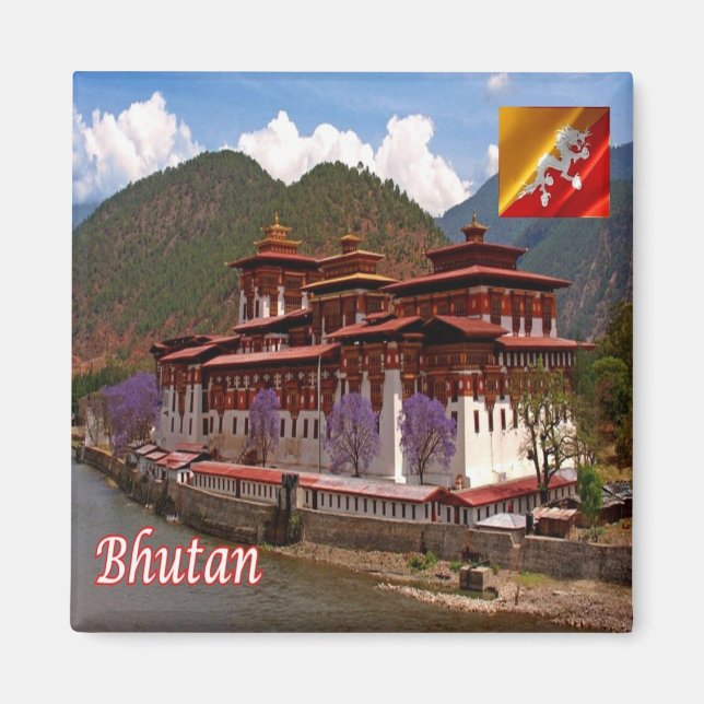 zBT005 PUNAKHA, Bhutan, Asia, Fridge Magnet (Front)