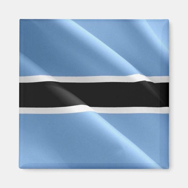 zBW002 BOTSWANA WAVING FLAG, Africa, Fridge Magnet (Front)