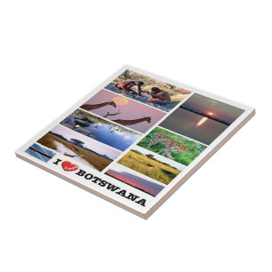 zBW003 BOTSWANA I LOVE, Mosaic, Africa, Ceramic Tile