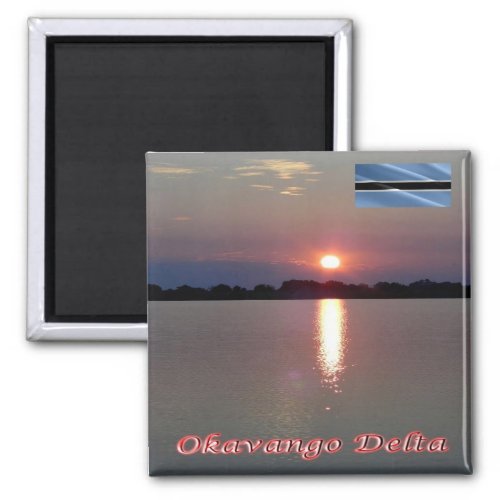 zBW006 OKAVANGO DELTA Sunset  BOTSWANA Fridge Magnet