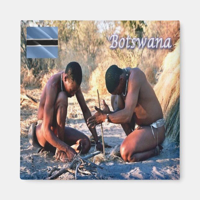 zBW013 BOTSWANA, BushmenSan, Africa, Fridge Magnet (Front)