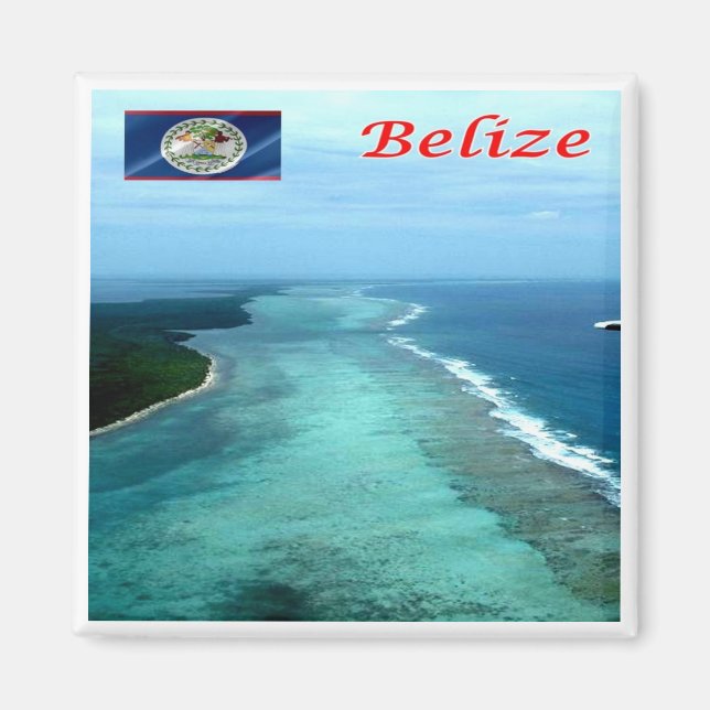 zBZ005 BELIZE Barrier Reef, America, Fridge Magnet (Front)