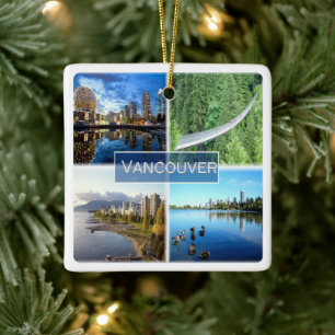 zCA008 VANCOUVER mosaic, Canada, America,  Ceramic Ornament
