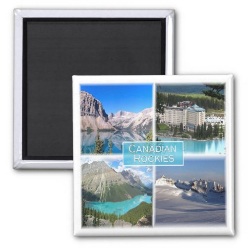 zCA011 CANADIAN ROCKIES Mosaic Canada Fridge Magnet