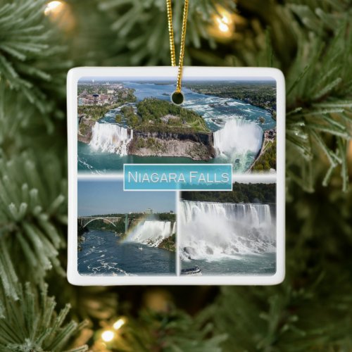 zCA012 NIAGARA FALLS from Rainbow bridge Ceramic Ornament