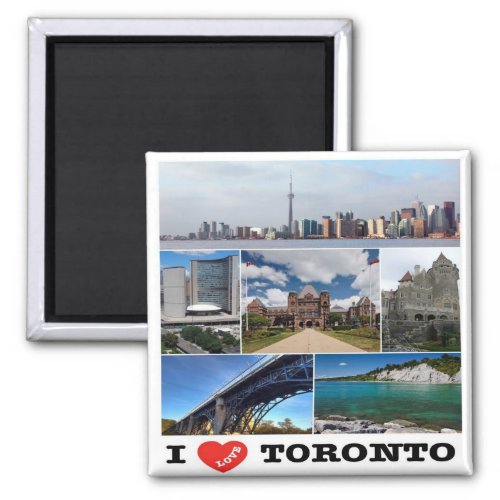 zCA014 TORONTO I Love Mosaic Canada Fridge Magnet