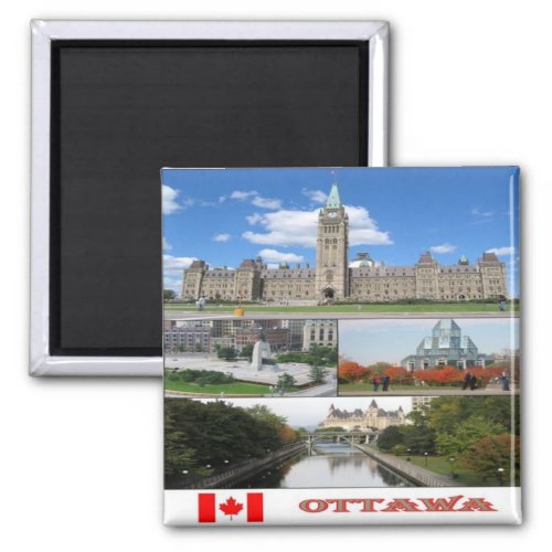 zCA023 OTTAWA Mosaic Canada America Fridge Magnet