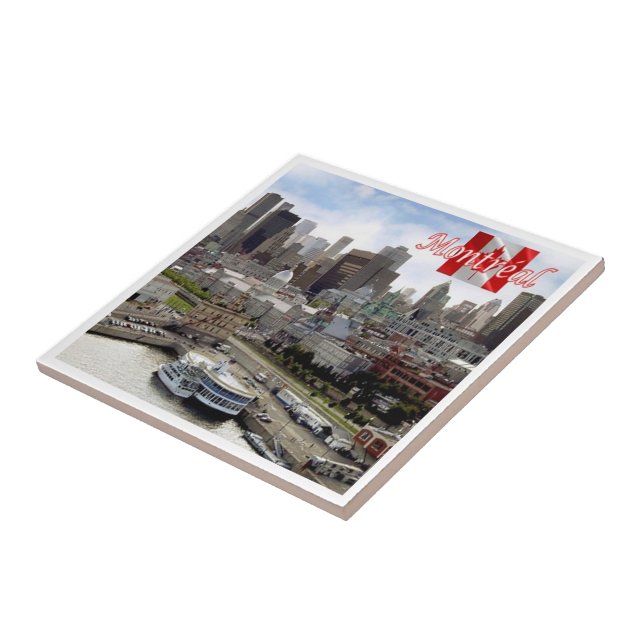 zCA024 MONTREAL Panorama, Canada, Ceramic Tile (Side)