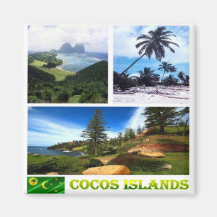 zCC004 COCOS ISLANDS AND KEELING, Mosaic, Fridge Magnet