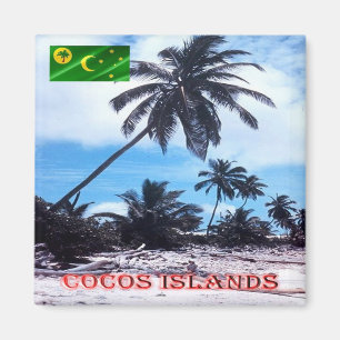zCC007 COCOS ISLANDS AND KEELING, Palms, Fridge Magnet