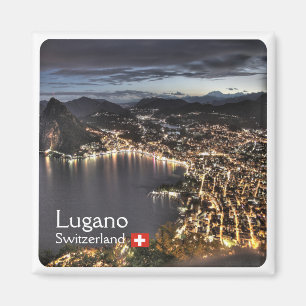zCH014 LUGANO Switzerland - Fridge Magnet