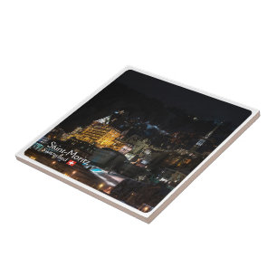 zCH018 SAINT-MORITZ la nuit, Swiss, Ceramic Tile