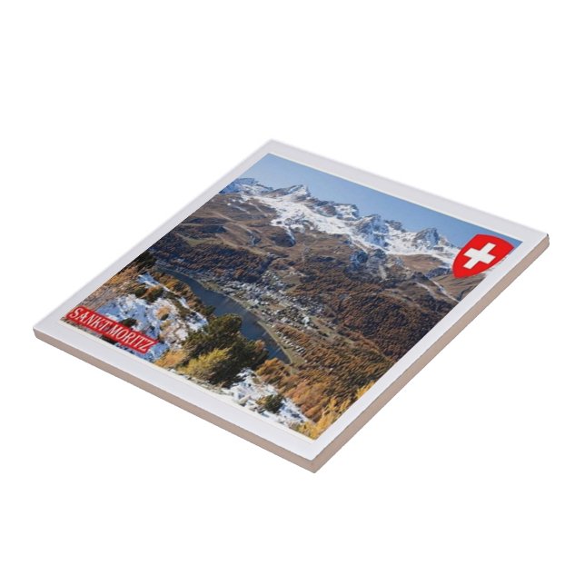 zCH018 SAINT MORITZ Switzerland -  Ceramic Tile (Side)