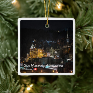 zCH018 SAN MAURIZIO D'ENGADINA Swiss, Ceramic Orna Ornament