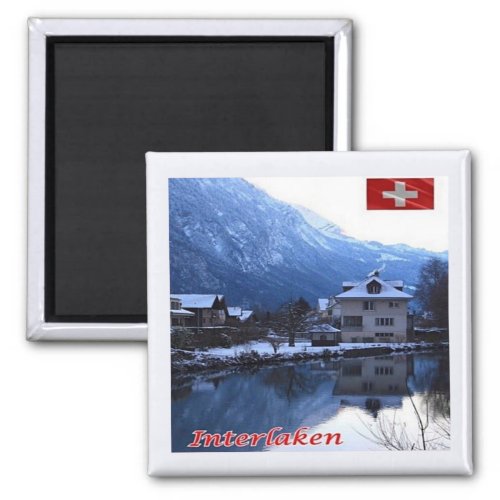zCH025 INTERLAKEN Switzerland _ Fridge Magnet