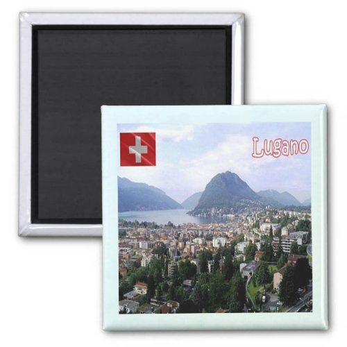 zCH027 LUGANO Switzerland _ Fridge Magnet