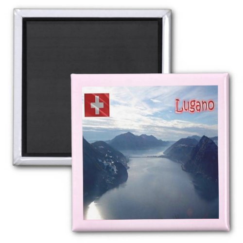 zCH028 LUGANO Lake _ Switzerland _ Fridge Magnet