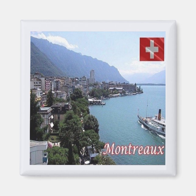 zCH030 MONTREAUX Downtown Swiss - Fridge Magnet (Front)