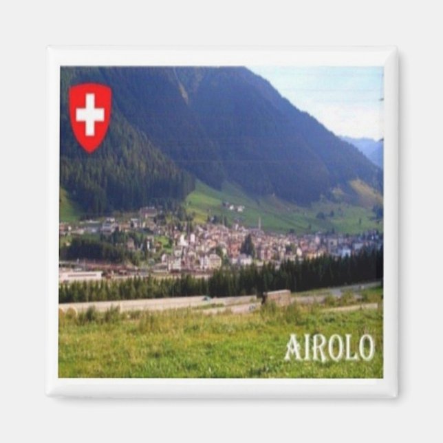 zCH039 AIROLO Switzerland - Fridge Magnet (Front)