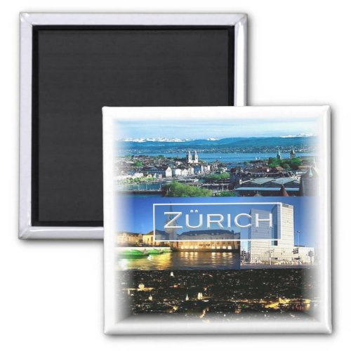 zCH040 ZURICH  Switzerland Fridge Magnet